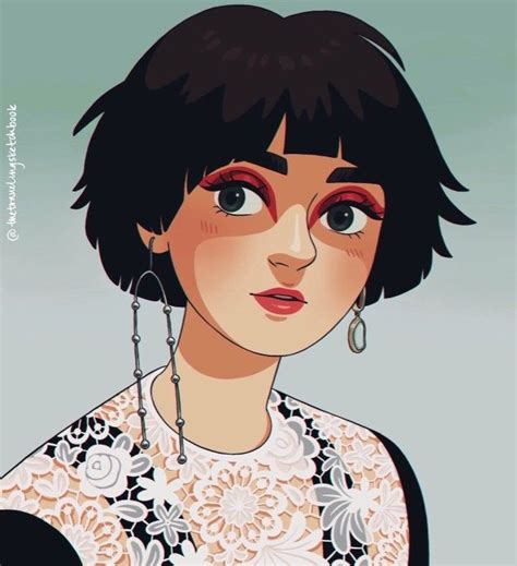 Maisie Williams Anime Art Illustration