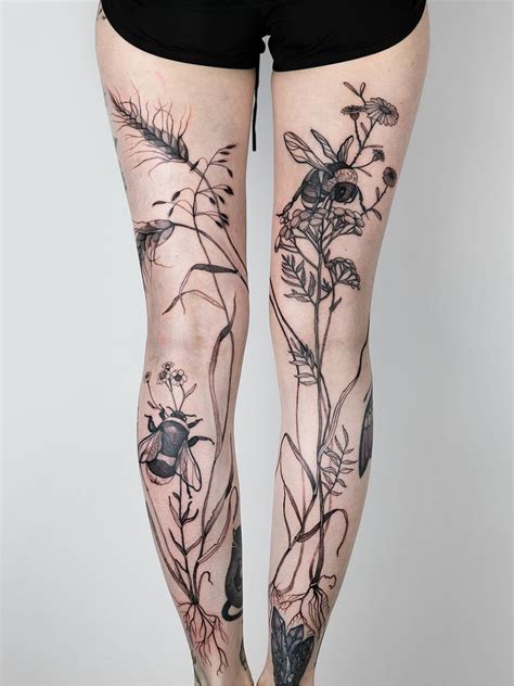 Discover 69 Flower Leg Sleeve Tattoos Latest Thtantai2