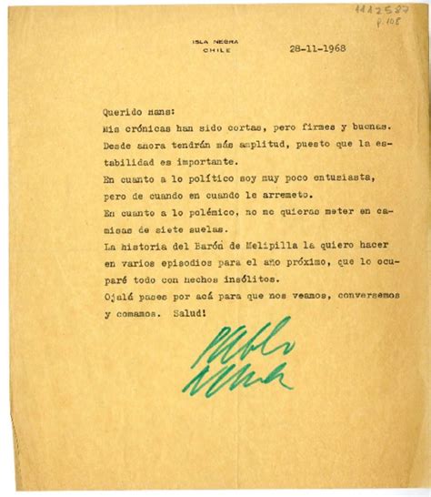 Carta De Pablo Neruda A Su Hija Compartir Carta My Xxx Hot Girl