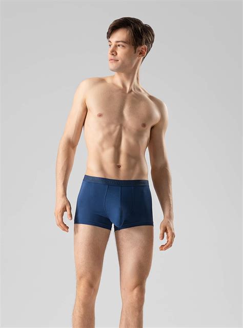 buy david archy men s dual pouch underwear micro modal trunks separate pouches with fly 4 pack