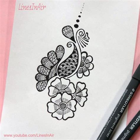 Easy Henna Mehndi Design By Linesinair Beginner Henna Designs Henna