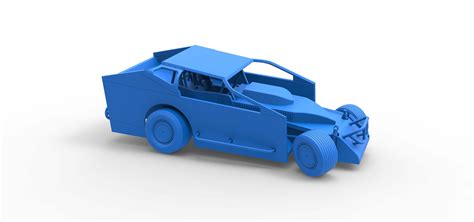 Northeast Dirt Modified Stock Car While Turning 1:25 - 3D Print Model