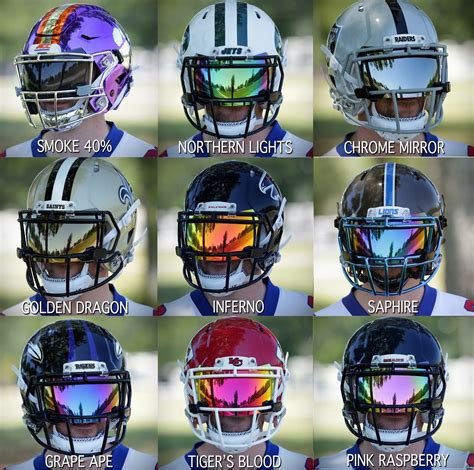 Shoc Football Visors In Multiple Colors Cool Football Helmets