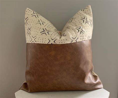 veronica-african-mud-cloth-faux-leather-pillow-cover-etsy-african-mud-cloth,-mud-cloth