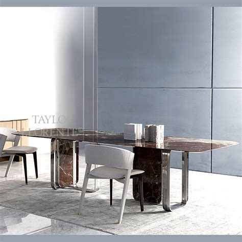 Marble Dining Tables Rosso Marble Table Taylor Llorente Furniture