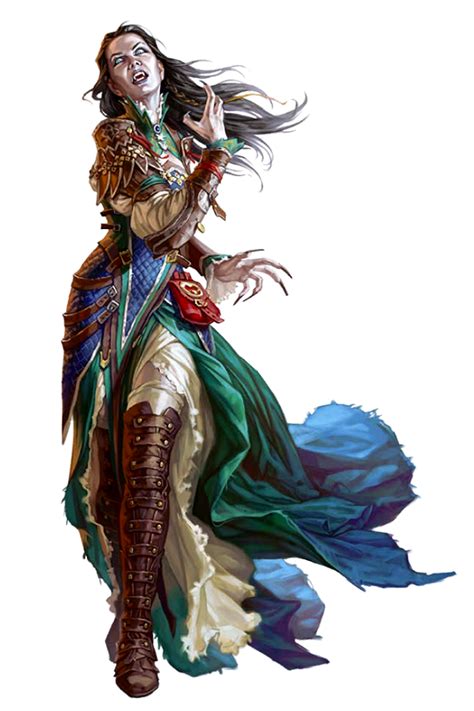 Female Human Sorcerer Vampire Pathfinder Pfrpg Dnd Dandd D20 Fantasy Ilustrações Personagens