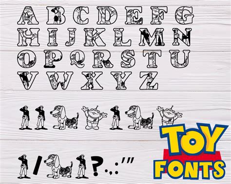 Toy Story Font Svg Toy Story Alphabet Toy Story Numbers Toy Etsy