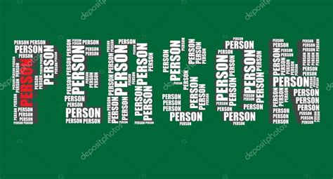 Person Typography 3d Text Word Art Vector Illustration Word Cloud