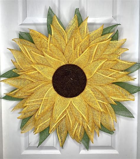 Sunflower Wreath Sunflower Wreath For Front Door Floral Door Etsy Pet