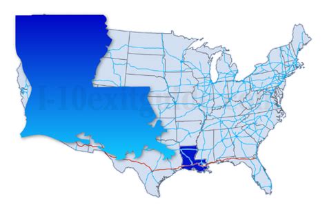 Interstate 10 Mile Marker Map Maps For You