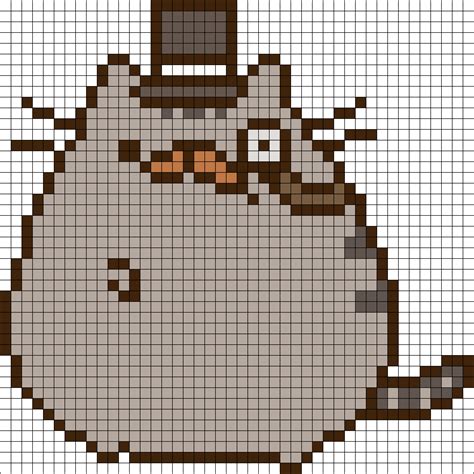 Cara Menggambar Kucing Pusheen Cat Easy Pixel Art You