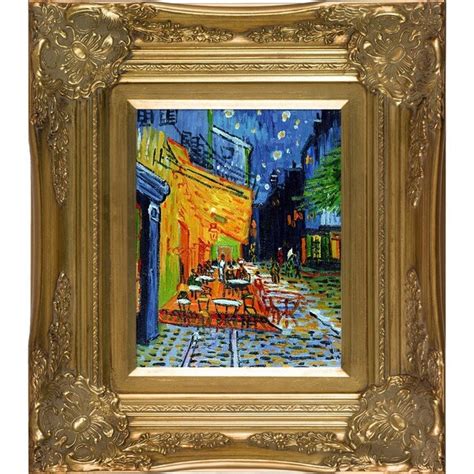 Vincent Van Gogh Cafe Terrace At Night Hand Painted Framed Canvas Art