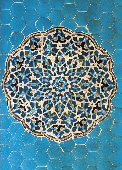 Persian Tile Work Turquoise Mosaic Art And Architecture Islamic