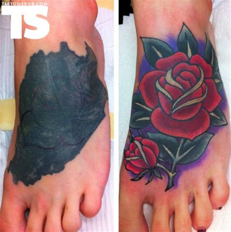 Full arm tattoo cover up with crow tattoos. Rose cover up tattoo by Tim Beck : TattooSnob: The High ...