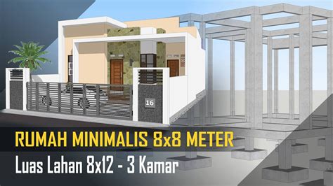 desain rumah minimalis  meter  kamar dilahan  meter