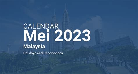 May 2023 Calendar Malaysia