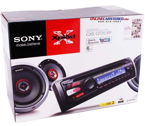 Sony Cxs Gt3516f Car Stereo Package With Single Din In Dash Cd Receiver