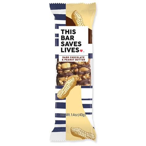 Unf2161958 This Bar Saves Lives 216195 8 Dark Chocolate And Peanut Butter Nutrition Bar Hill