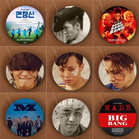Youpop Kpop Bigbang Gd Top Made Series Loser If You Album Brooch K Pop Pin Badge Accessories For