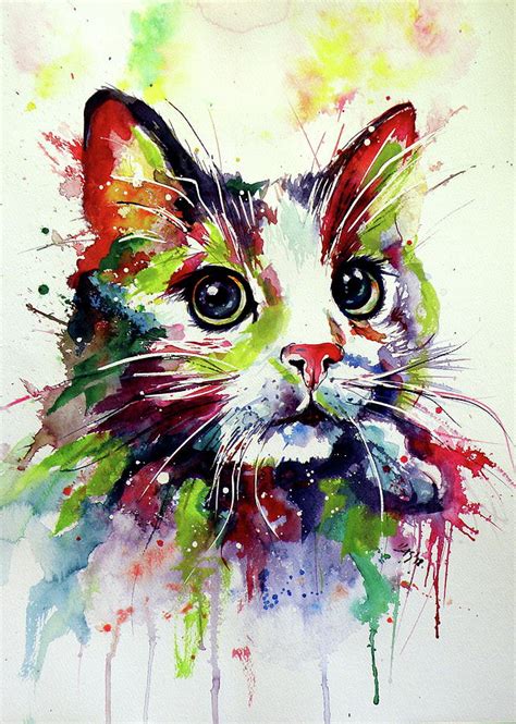 Colorful Cat V Painting By Kovacs Anna Brigitta Fine Art America
