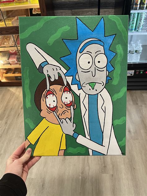 Rick And Morty Painting Etsy