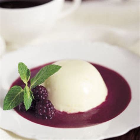 Lemon Panna Cotta With Blackberry Sauce Recipe