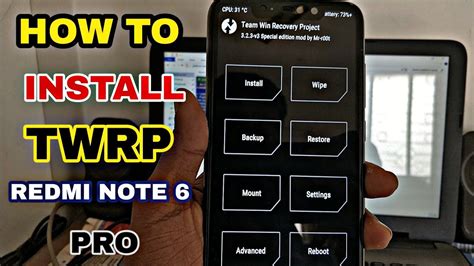 Connect your bootloader unlocked mobile with pc. How To Install TWRP on Redmi Note 6 Pro - YouTube