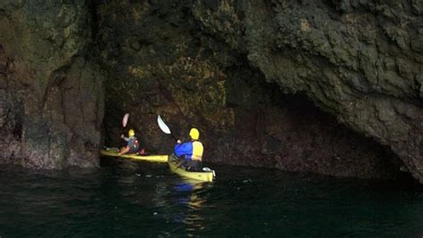 Greg Kayaks Into Sea Caves Of Santa Cruz Island Off The Southern Coast