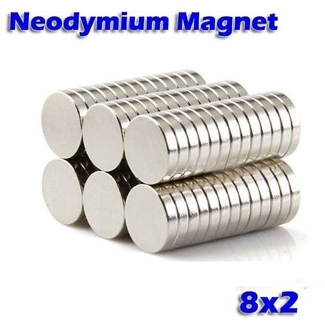 Jual Magnet Neodymium Super Kuat Silinder N52 Ukuran 8x2mm Rare Magnet