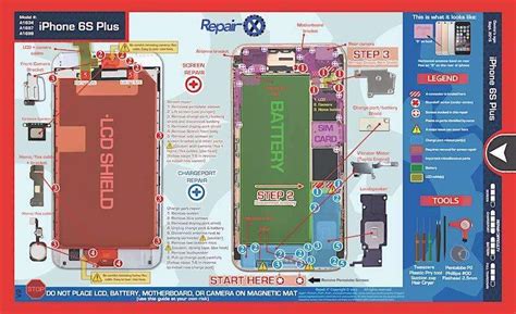 Here is the cellphone diagram of iphone 6 pcb.so i will add some more cellphone diagram in high resolution so that you can add some more iphone 6 if you find some new repairing techniques please must email me and i will post that diagram with your reference in this way we all make it. Repair X® Apple iPhone 6S Plus repair guide magnetic screwmat