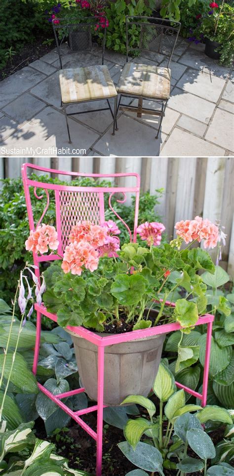Rocking chair planter or plant holder, vintage wooden chair with metal planter for your favorite succulent, terrystreasuretrunk 5 out of 5 stars (881) $ 25.00. How To Cleverly Upcycle An Old Chair Into A Planter