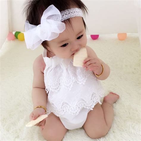 Newborn Clothing 2016 Baby Girl Cute Bodysuits Lace Outfits Baby Girl
