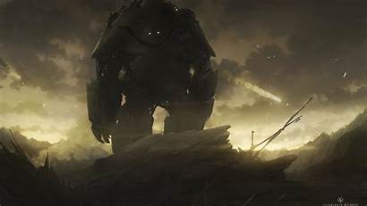 Futuristic Fantasy Giant Colossus Robot Monster Wallpoper