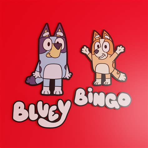 Stl File Bluey And Bingo Bundle 🖼️・3d Printing Template To Download・cults