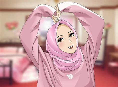 50 Kartun Hijab Wallpaper Muslimah Awesome Mobile Handphone Cartoon