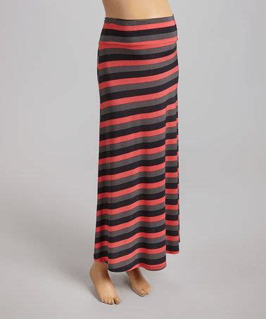 Coral Black Stripe Maternity Maxi Skirt Maternity Maxi Maternity