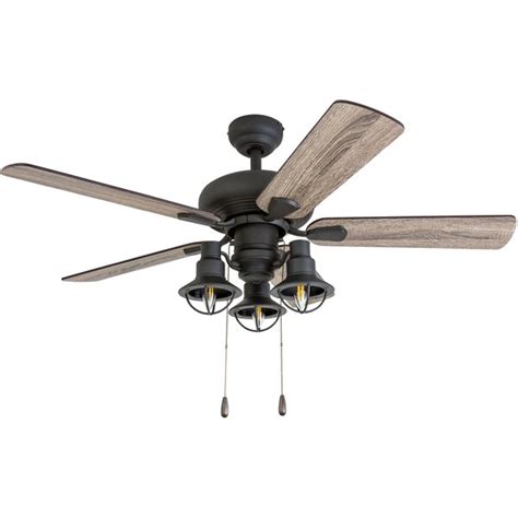 This 5 blade walnut fan looks like a flower in bloom. Cottage & Country Ceiling Fans With Lights You'll Love in ...