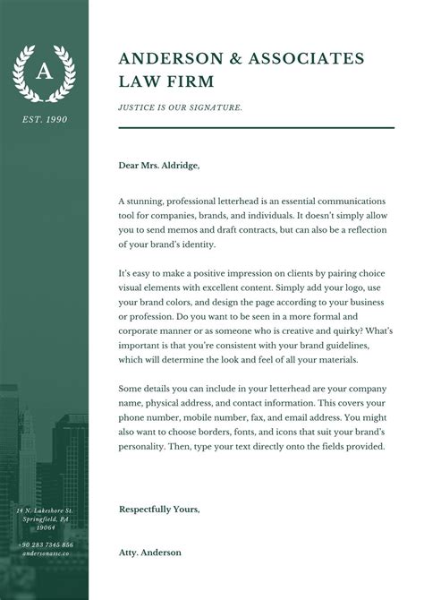 Customize Law Firm Letterheads Templates Online Canva