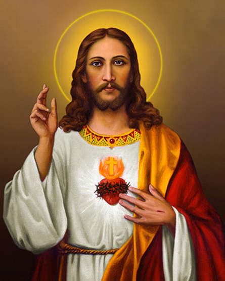Sacred Heart Jesus Christ 5 By Artist Ns Art