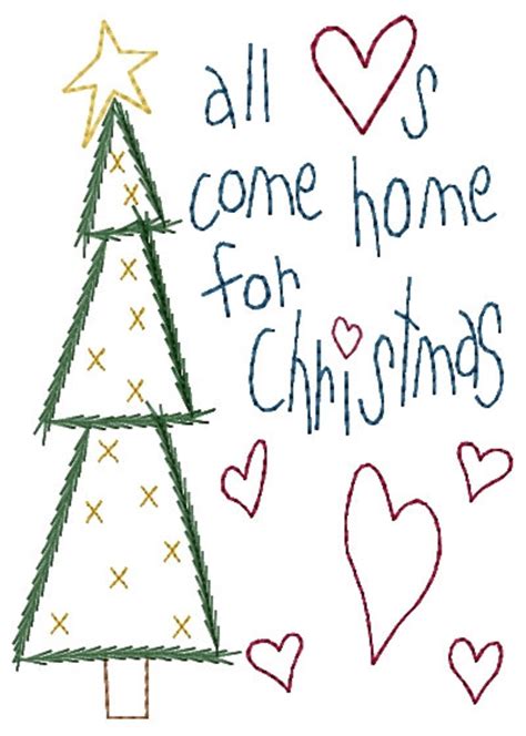 All Hearts Come Home For Christmas Primitive Christmas Tree Etsy