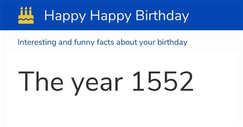 The Year 1552 Calendar History And Birthdays