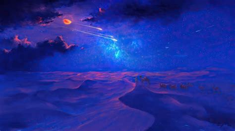 Desert Beautiful Night Stars Comet Scenery 4k 62646 Wallpaper