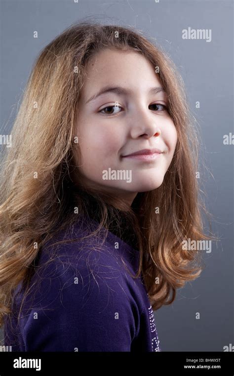 Confident Little Girl Portrait Stock Photo Alamy