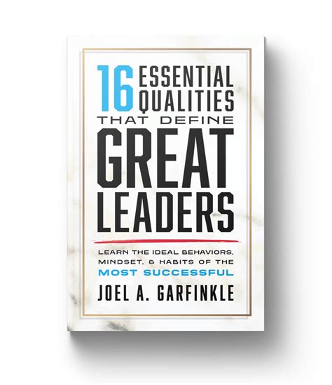 qualities of great leaders book joel garfinkle