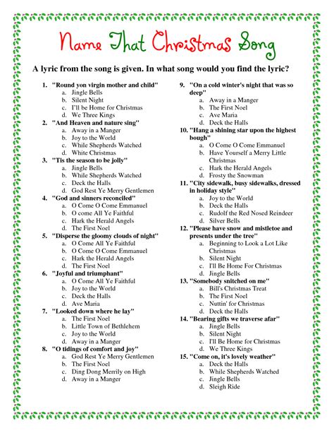 4 Best Printable Christmas Trivia Questions And Answers Pdf For Free At
