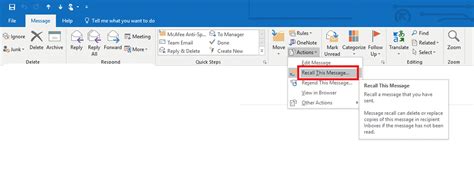 How To Recall Email In Microsoft Outlook