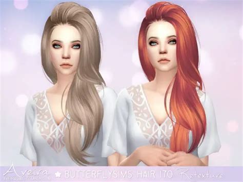 Sims 4 Hairs Aveira Sims 4 Butterfly`s 170 Newsea`s Evergreen And