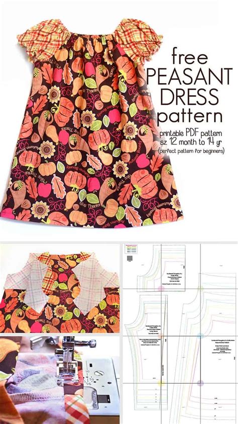 How To Sew A Peasant Dress Free Peasant Dress Pattern Sz 12 Mo To 14y