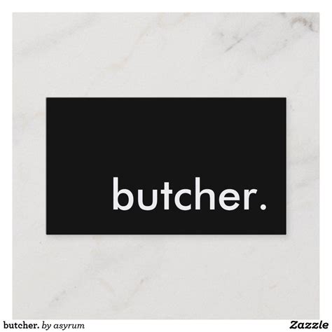Maybe you would like to learn more about one of these? butcher. business card | Zazzle.com in 2020 | Printing double sided, Business cards, Butcher