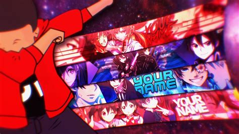 Anime banner template no text. FREE ANIME YOUTUBE BANNER TEMPLATE - 4 BANNERS | ManoDNZ ...